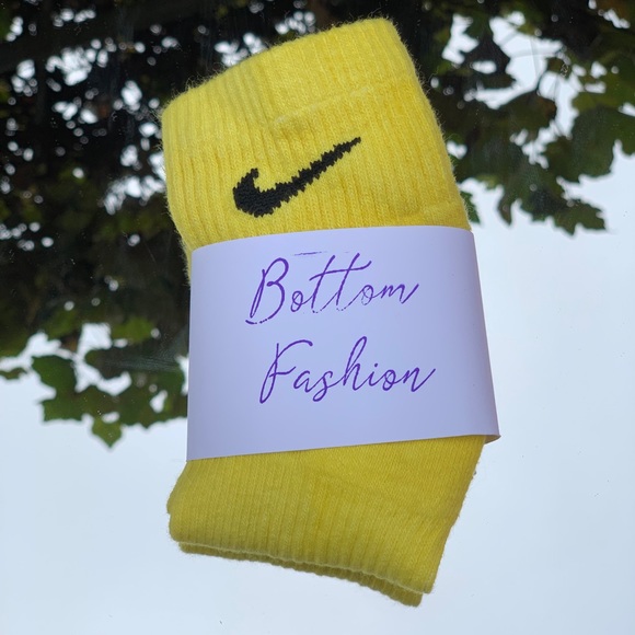 Nike Solid Colored Socks (Yellow) - Picture 1 of 3